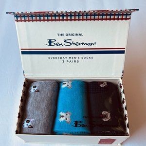 BEN SHERMAN Men's 3 Pair Everyday Casual Socks NIB